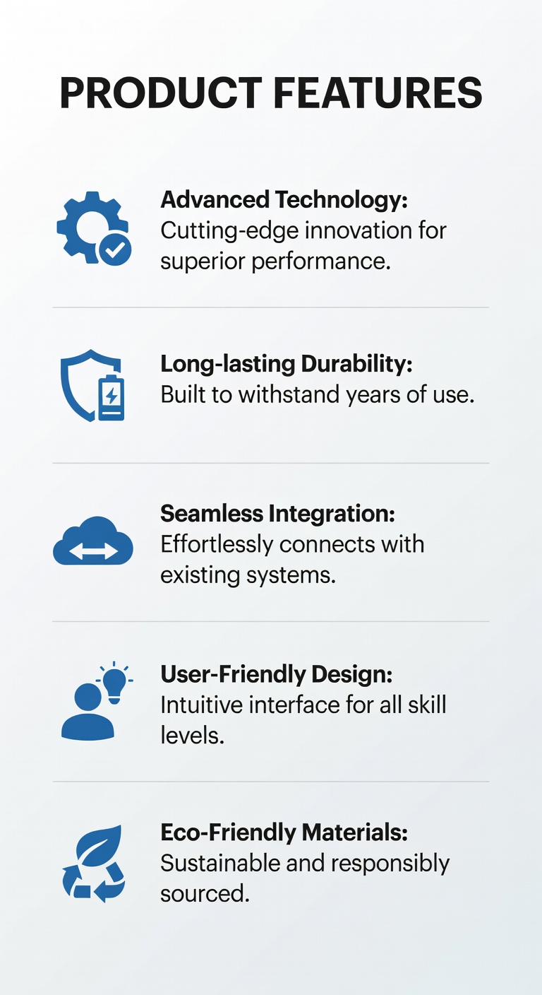 Product Features List Design